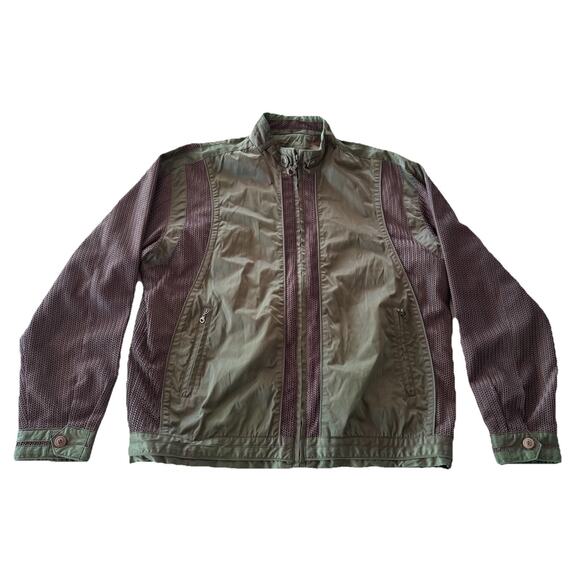 Bentley Men Size 100/Large Green Moto Bomber Jacket - Picture 1 of 8